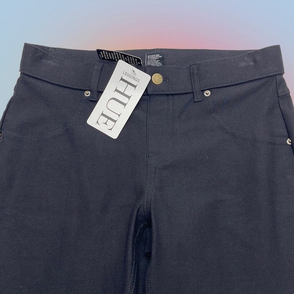 HUE Women’s Small Black Denim Leggings
